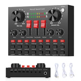 PULUZ PU611B Live Broadcasting Sound Card Bluetooth Karaoke Singing Recording Sound Mixer for Mobile Phone / Computer / Laptop / Tablet PC