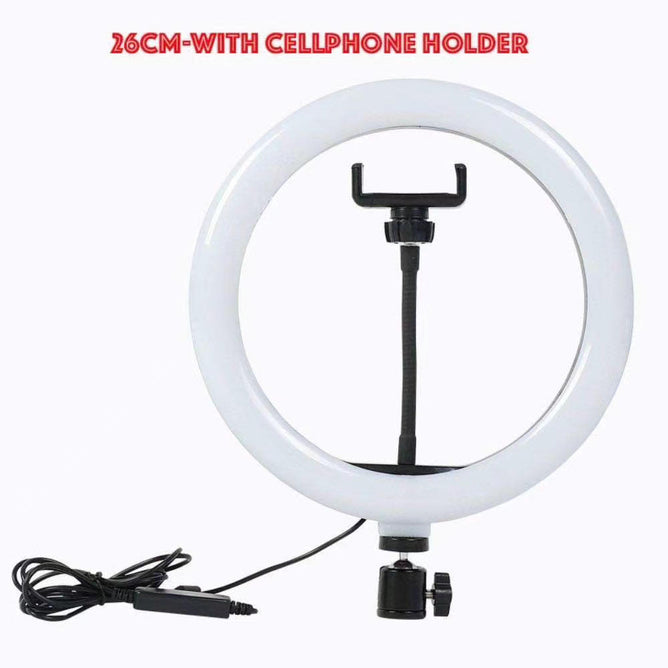 10/26cm LED Ring light Dimmable 3200K-5500K for Studio/Photography Selfie Ring Lamp with Three  color temperature light