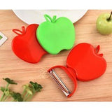 Peeler Apples Shape Foldable Stainless Steel Fruit Peeler Slicer Kitchen Tool for Home (Red)