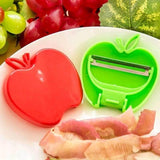 Peeler Apples Shape Foldable Stainless Steel Fruit Peeler Slicer Kitchen Tool for Home (Red)