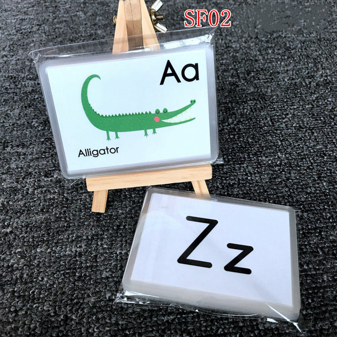 Laminated Pocket Flashcards Baby Learning English Word for Children Educational Toys