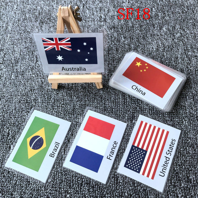 Laminated Pocket Flashcards Baby Learning English Word for Children Educational Toys
