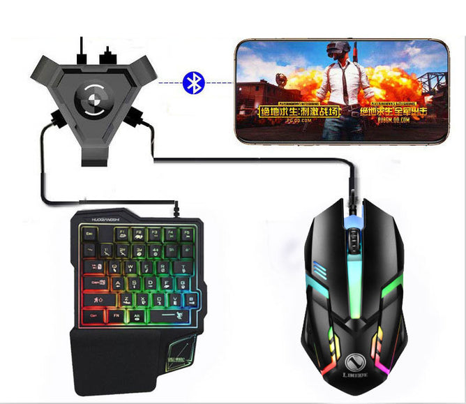 35 Keys One-Handed Keyboard Mouse Converter Combo for Smartphone PC PUBG Mobile Game Accessories