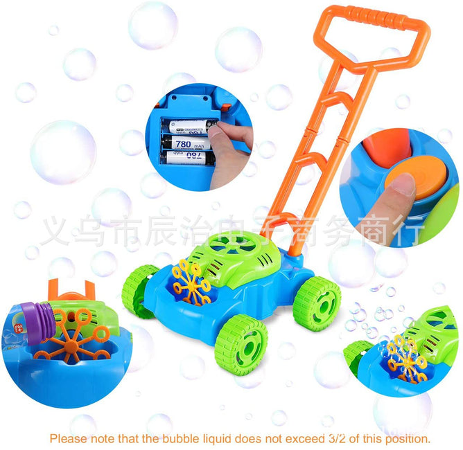 Big Size Hand Push Automatic Bubble Tank Car Baby Walk Outdoor Electric Machine With Music Kids Water Toy