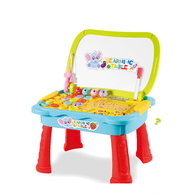 Multifunctional Study Table Magnetic Drawing Board Portable Storage Table Compatible with Enlightenment Early Educational Drawing Board and Game Table for Kids