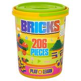 206 Pieces Lego Bricks  Bucket Early Educational Plastic Building Blocks for Kids