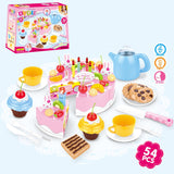 54Pcs Simulation DIY Cutting Birthday Cake Combo Toy Playset for Playing House Game Decoration Kid Gift