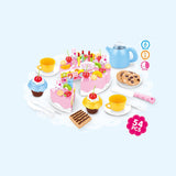54Pcs Simulation DIY Cutting Birthday Cake Combo Toy Playset for Playing House Game Decoration Kid Gift