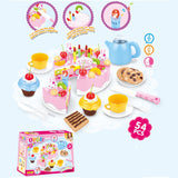 54Pcs Simulation DIY Cutting Birthday Cake Combo Toy Playset for Playing House Game Decoration Kid Gift