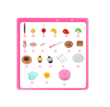 54Pcs Simulation DIY Cutting Birthday Cake Combo Toy Playset for Playing House Game Decoration Kid Gift