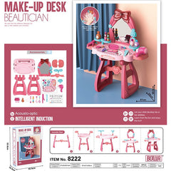 36 Pieces Pretend Play Make Up Desk Beautician Fashion Play set with Lights and Sounds For Kids