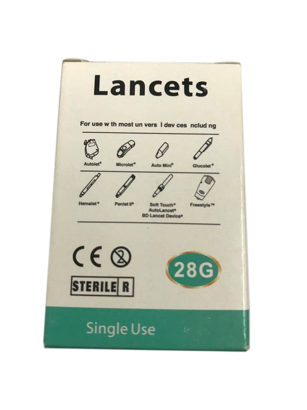 50Pcs 28g Lancet Universal Design Needles Soft Blood Glucose Medical Collecting Diabetes Testing