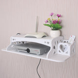 Double Heart TV set-top box shelf wall hanging-free punching box wall-wired router storage wifi shelf