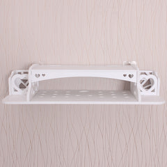 Double Heart TV set-top box shelf wall hanging-free punching box wall-wired router storage wifi shelf