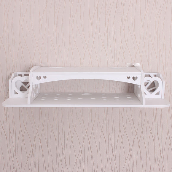 Double Heart TV set-top box shelf wall hanging-free punching box wall-wired router storage wifi shelf