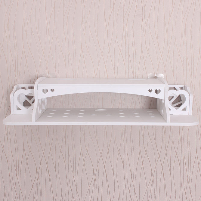 Double Heart TV set-top box shelf wall hanging-free punching box wall-wired router storage wifi shelf