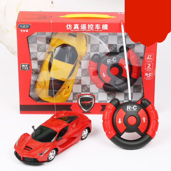 Simulation 2 Channel 1:24 RC Sports Car Remote Control Luxury Racing Car toy for Kids