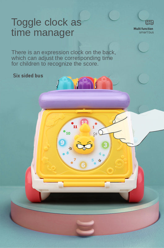 Multi-Function Wisdom Smart Bus Puzzle Hamster Piano Car Figure Cognition Early Learning Toys for Children
