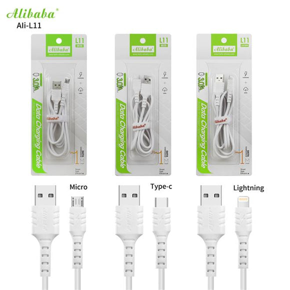 Alibaba ALI-L11 3.0A Fast Data Charging 100cm USB Cable for IOS/TypeC & Android