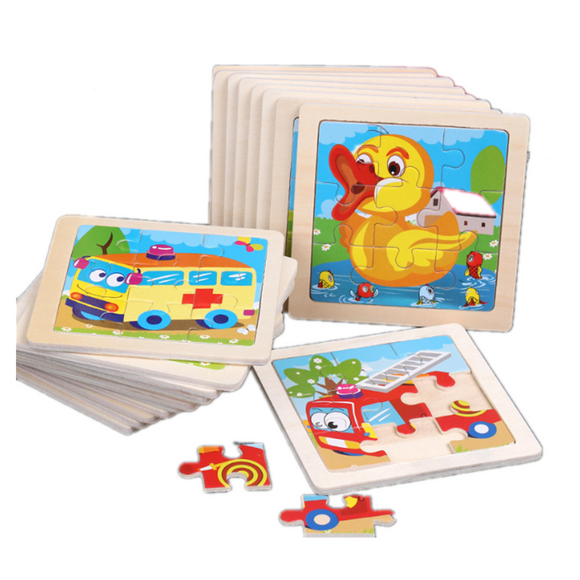 FL-006 Wooden Puzzle Jigsaw for Children Baby Educational Toy puzzles for kid best gifts