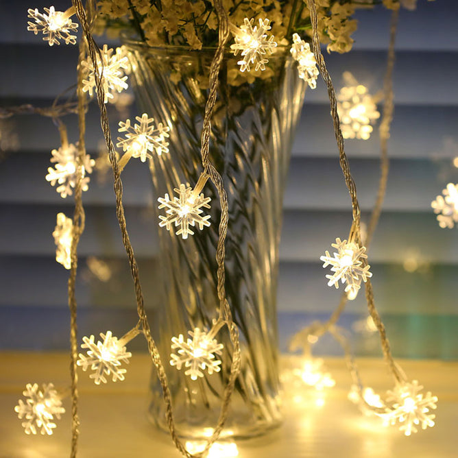 8Modes Lovely Snowflake Shape Christmas Led String Lights Warm Christmas Lights Led String Outdoor Light