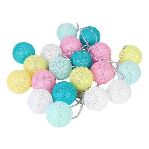 2/3/5M Cotton Ball LED Lamp String Lights Battery Fairy Lamp Decorative Light String Ball Thread Party Home Decoration