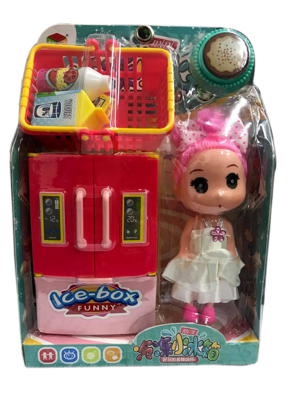 Pretend Playset mini refrigerator appliances with mini doll educational toys best gift for kids