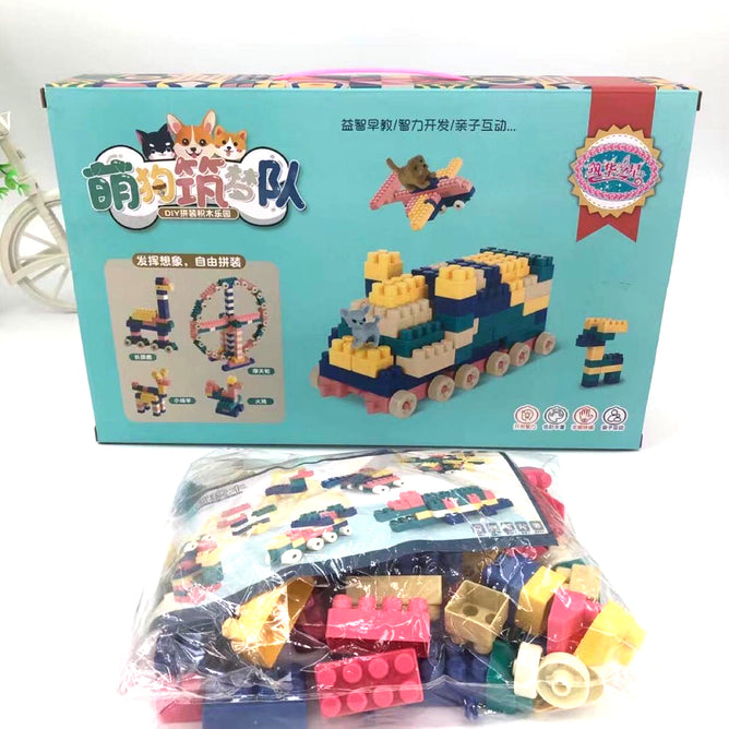 79pcs ABS Plastic Material Creative Educational Building Blocks DIY Modular Park best gift toys for kids