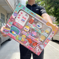 Pretend Play Set Simulated Sweet House Kitchen toy Refrigerator with Washing Basin toy Best gift for Kids