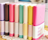 96 Sheets Mini Pocket Smiley Diary Notebooks Memo Note Book 5.2x3.2 Inch PU Leather Case