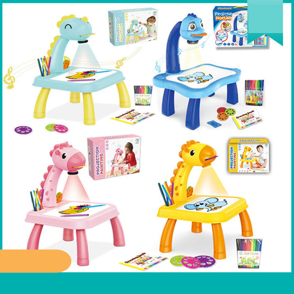 Children Educational Learning Led Projector Art Drawing Desk Table Paint Tools Toy best gift for Kids