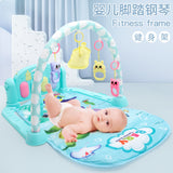 Infant Footwork Piano Fitness Stack Baby Play Fitness Frame Soft Sleeping Mat with Light/Music