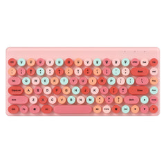 FV-W10 2.4G 84 Keys Wireless Keyboard and Mouse Set Retro Girl Lipstick Punk Keyboard Office