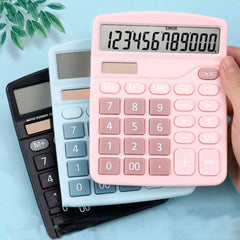 DX-837B Desktop Calculator 12 Digit with Large LCD Display and Sensitive Button, Solar and Battery Dual Power