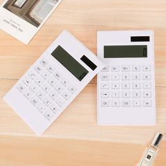 12 Digit Desktop Calculator Large Display Solar & Battery Dual Power Basic Calculator Standard Function