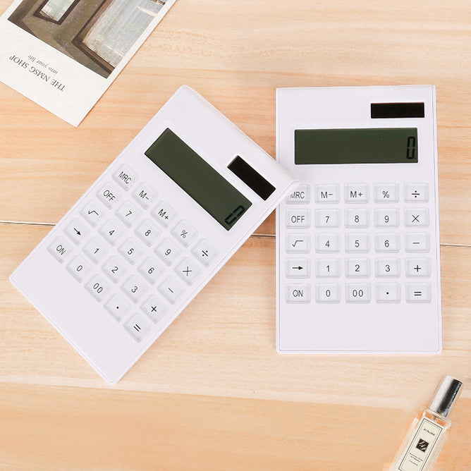 12 Digit Desktop Calculator Large Display Solar & Battery Dual Power Basic Calculator Standard Function