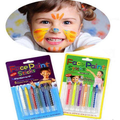 Face Paint Crayons Painting Fun Sticks Set 6 Colors Face Body Paint Pens Kit Costume for Halloween Cosplay or any Occasion