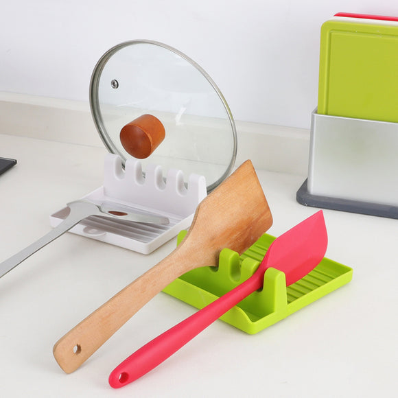 Multi-functional Kitchen Accessories Spatula Rack Holder Plastic Pot Cover Household  Storage