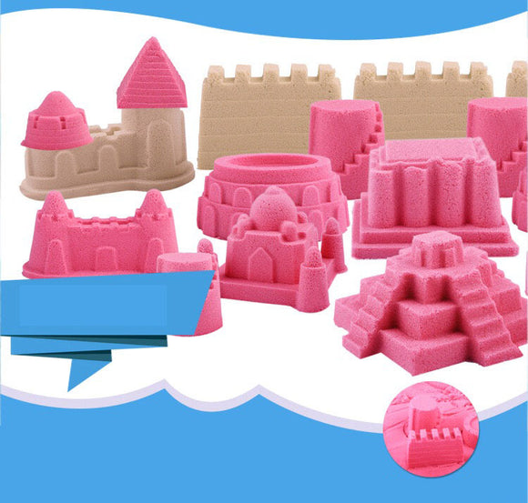 Creative DIY Moldable Mystery Castle Magic Sand Cartoon and Castle Moldings Playset toys best gifts for Kids