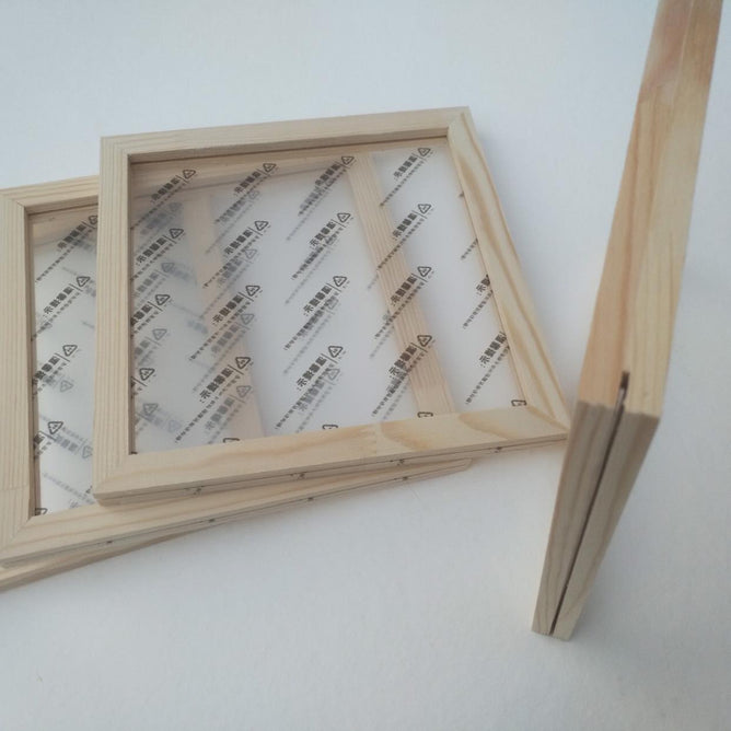 DIY Solid Plain Wood Hand Acrylic Painting Canvas Photo Inner Wood Frame