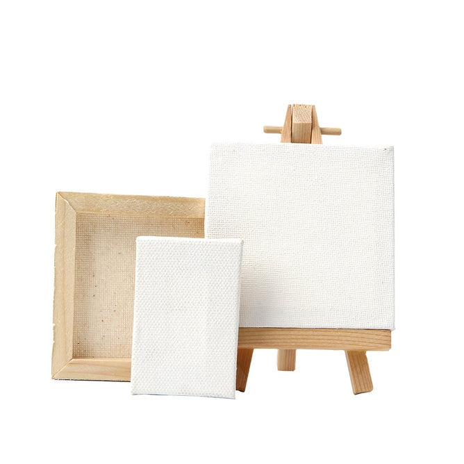 Canvas Board for Painting Blank Art Canvas Polyester Stretched White Wood