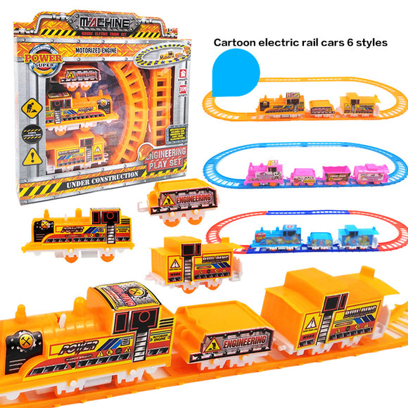 Plastic Electric Train Set for Kids with Track Set Battery Operated Electric Train Toys for Kids