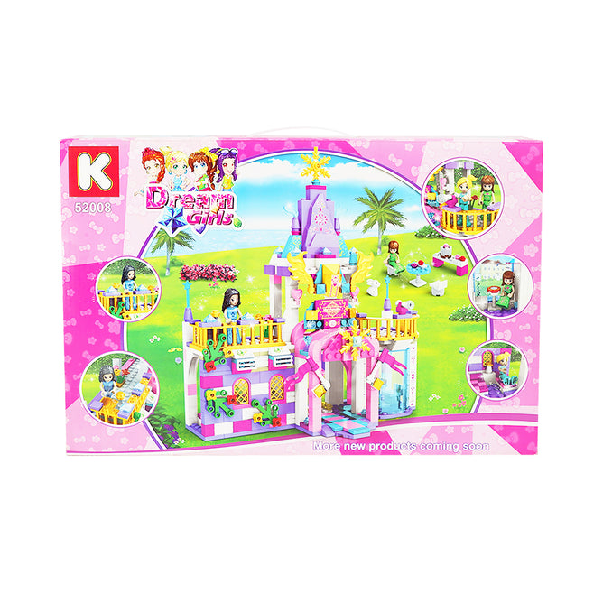 Dream Girls Elsa's Angel Castle and Anna's Dream Castle Mini Block Collectible Toys gift for Kids
