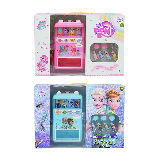 Pretend Play Kiddie Cartoon Character Vending Machine Toys best gift for Kids