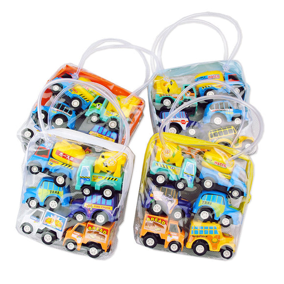 6 Pieces Pull Back Cartoons Mini Cars Racing Toys best Gift For Children