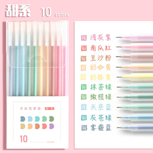 10 Pieces Fineliner Tip Colored Pens Writing Drawing Marker Pens Set for Bullet Journal Planner Note Calendar Coloring Art Projects