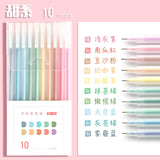 10 Pieces Fineliner Tip Colored Pens Writing Drawing Marker Pens Set for Bullet Journal Planner Note Calendar Coloring Art Projects