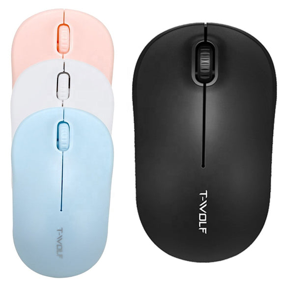T-WOLF Q4 2.4G Wireless BT Connection Mouse Home Office Desktop Computer Wireless Mouse (Battery Operated)