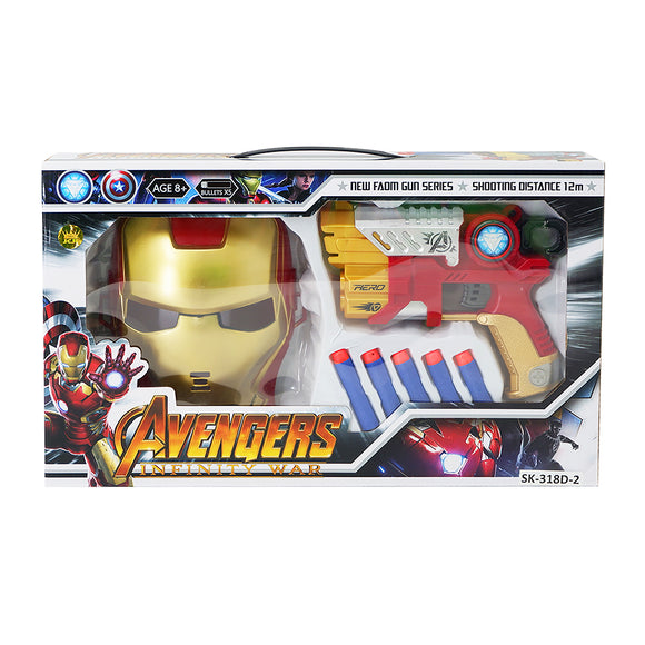 Super hero Foam Blaster Series with Ironman Mask Toys best gift for Kids