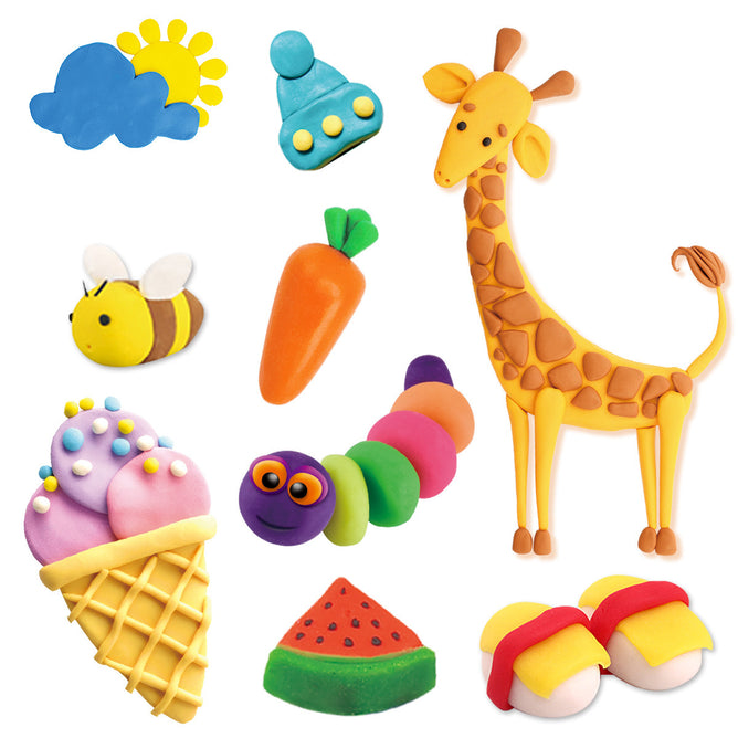 Multi-Color Clay Dough 6 in 1 Play Set Random Colors Children Toys best Gift for Kids